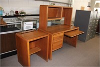 Oak Desk with printer stand