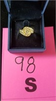 14K Gold Diamond Ring Size 4.5