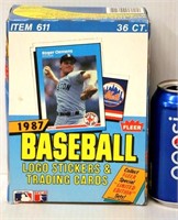 1987 Fleer Box Baseball Cards & Stickers