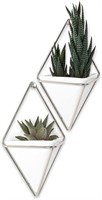 Umbra 2 Pack Wall Vessels Silver / White