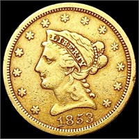 1853 $2.50 Gold Quarter Eagle LIGHTLY CIRCULATED