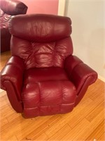 Red leather rocker / recliner