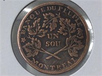 1837 (vf) Lower Canada 1/2 Penny Token