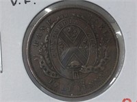 1837 (vf) Lower Canada 1/2 Penny Token