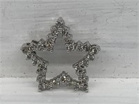 Diamond Star Shaped Pendant 10kt White Gold