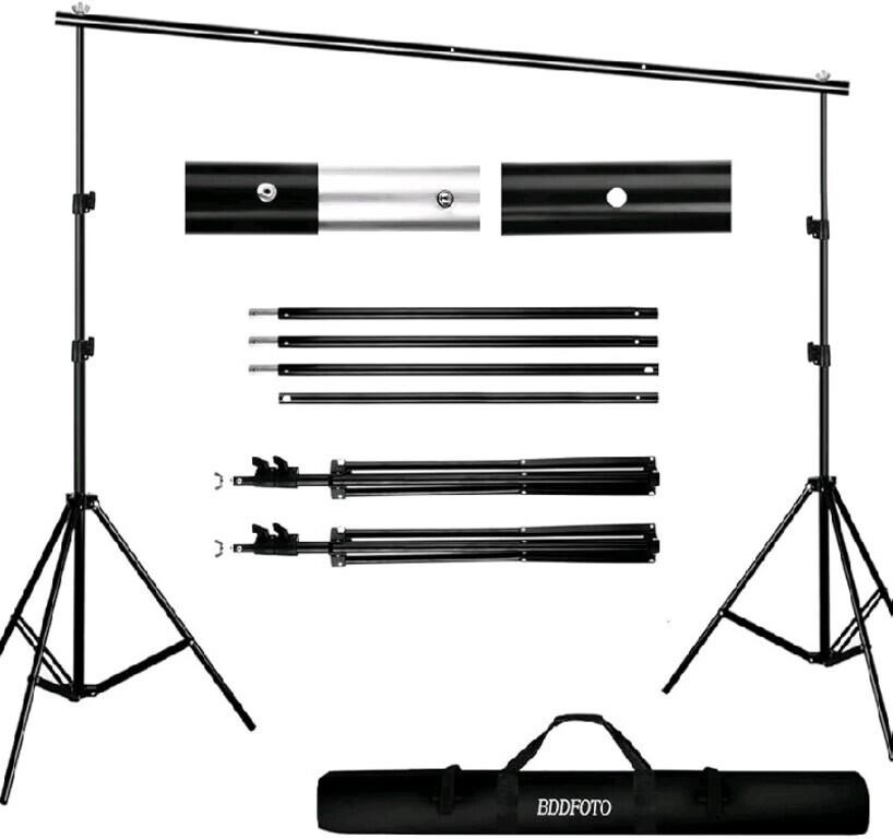 Open Box Backdrop Stand Kit, BDDFOTO 6.5x10ft/2x3m