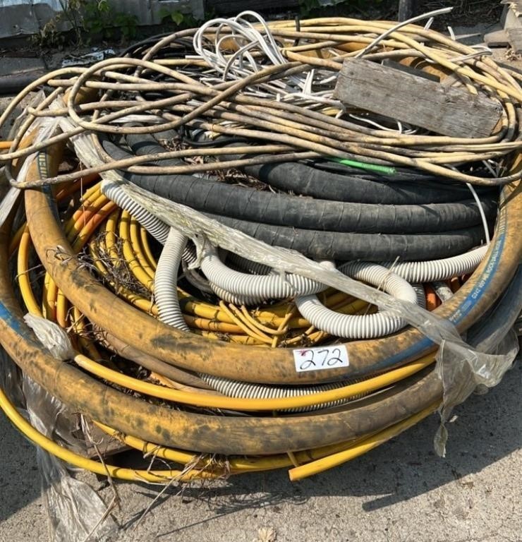 Pallet w/Hose, Electrical Wire, etc.