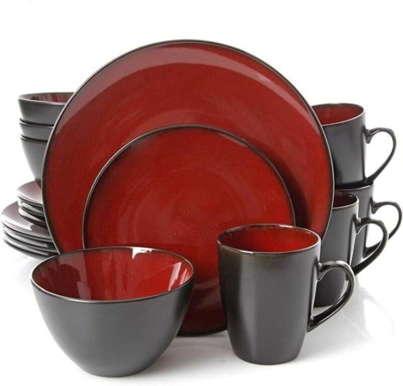 16-Pc Gibson Soho Lounge Round Dinnerware Set,