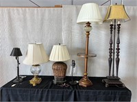 6pc Assorted Decorative Table & Floor Lamps