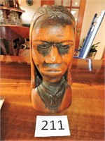 Hand Carved Rustic Primitive Bust