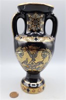 24K Gold Hand-Made 2-Handled Greek Mosaic Vase