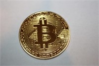 Gold Plate Bitcoin Commemorative Coin