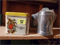 Vintage coffee canister, (NOS) 2 cup coffee