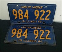 Vintage Illinois license plates