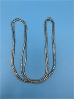 Sterling silver beaded necklace 81.8 grams