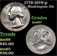 1776-1976-p Washington Quarter 25c Grades GEM+ Unc