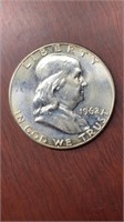 1962 Franklin half dollar AU