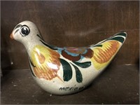 Vintage ceramic hand painted bird