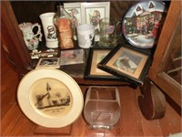 Hummel prints, Billy Beer mug, plates, etc.