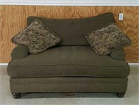 Olive Pillow Cushion Love Seat