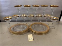 Gold Rim Glassware
