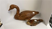 1 Wooden duck /1 Resin Goose made in Philippines