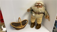 20.5” Crazy old man doll w/ basket