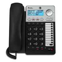 AT&T 2-Line Corded Phone with Speakerphone, 18 num