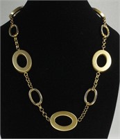 32'' GOLD TONE OVAL NECKLACE