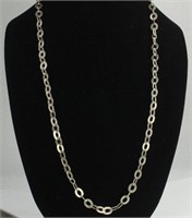 30'' SILVER TONE FLATTENED CABLE CHAIN