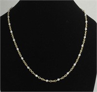 CRYSTAL BEADED NECKLACE 24'' LENGTH
