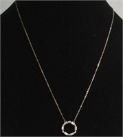 GOLD TONE CHAIN WITH CRYSTAL STONE PENDANT