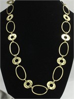 GOLD TONE LARGE CHAIN LINK NECKLACE