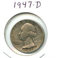 1947-D Silver Washington Quarter