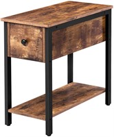 HOOBRO Side Table, 2-Tier Nightstand with Drawer