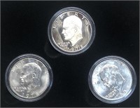 (3) 1978 Eisenhower uncirculated dollar coins