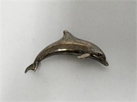 .925 Sterling Dolphin Brooch (6.8G)