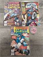 Captain America comics 373, 427 and 378