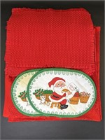 12 Polyester Placemats and Christmas Pot Holders