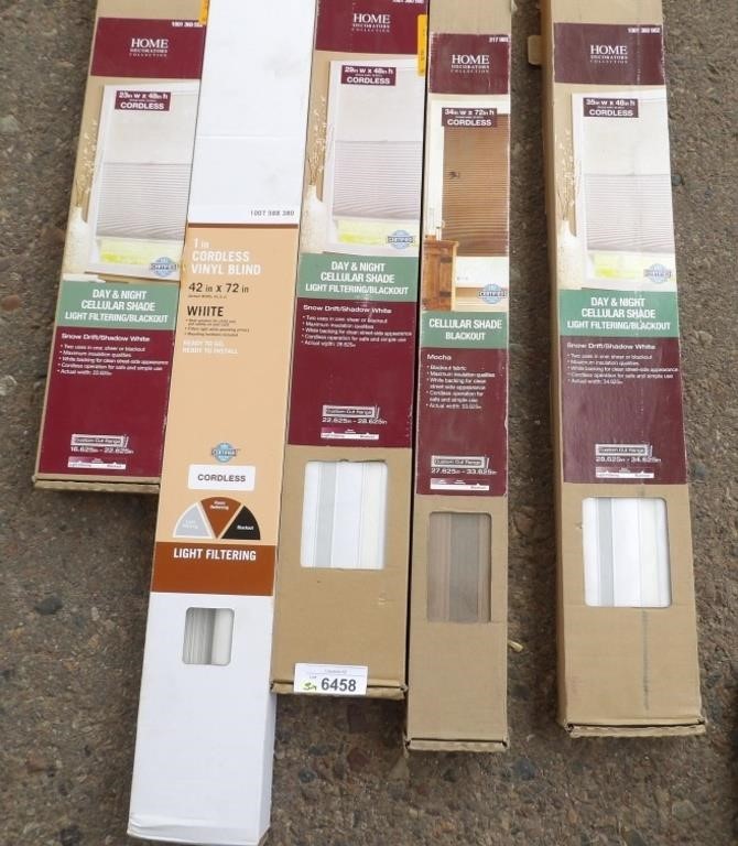 5x Assorted Window Coverings