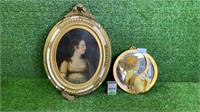 VICTORIAN OIL PAINTING IN  GOLD GILT FRAME &