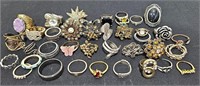 Lot of Fashion Rings Snake, Butterfly+