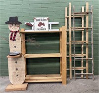 Pine Shelf & Primitive Decor