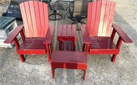 Patio chairs-end tables