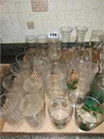 2 LOTS VARIOUS GLASSWARE- TUMBLERS & SUCH