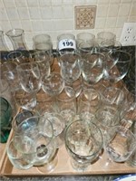 2 FLATS VARIOUS STEMWARE AND GLASSES
