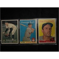 (3) Vintage Baseball Stars 1950's