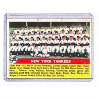 Crease Free 1956 Topps Ny Yankees Team Card
