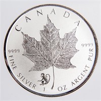 Coin Canadian $5 One Ounce Silver .999 Coin