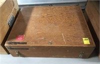 Large Wooden Storage Box with Handles and Latches